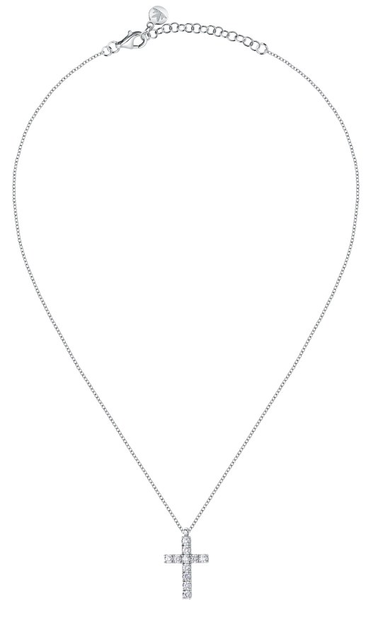 Morellato Moderní stříbrný náhrdelník s křížkem Medium Cross Tesori SAIW117 - Náhrdelníky