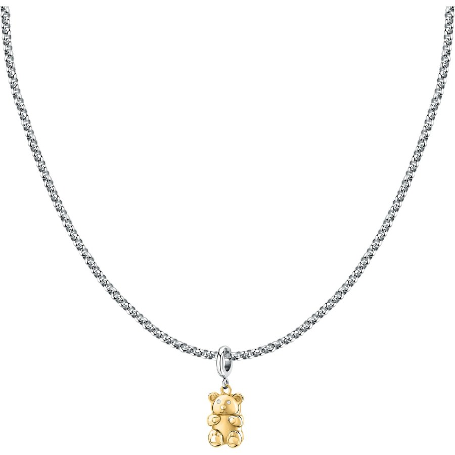 Morellato Ocelový bicolor náhrdelník s medvídkem Drops SCZ1326