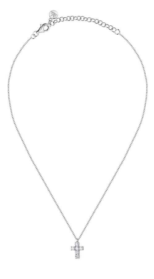 Morellato Půvabný stříbrný náhrdelník s křížkem Small Cross Tesori SAIW118 - Náhrdelníky