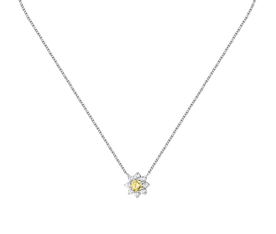 Morellato Půvabný stříbrný náhrdelník s kytičkou Tesori SAIW185