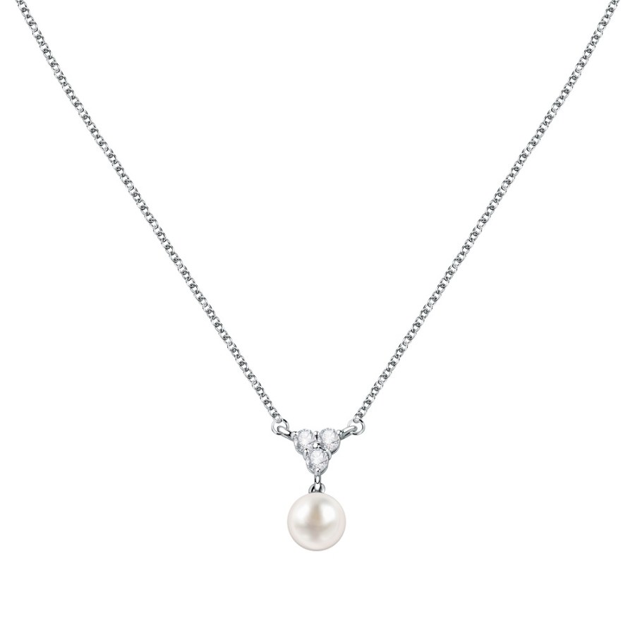 Morellato Půvabný stříbrný náhrdelník s perlou Perla SAER50 - Náhrdelníky