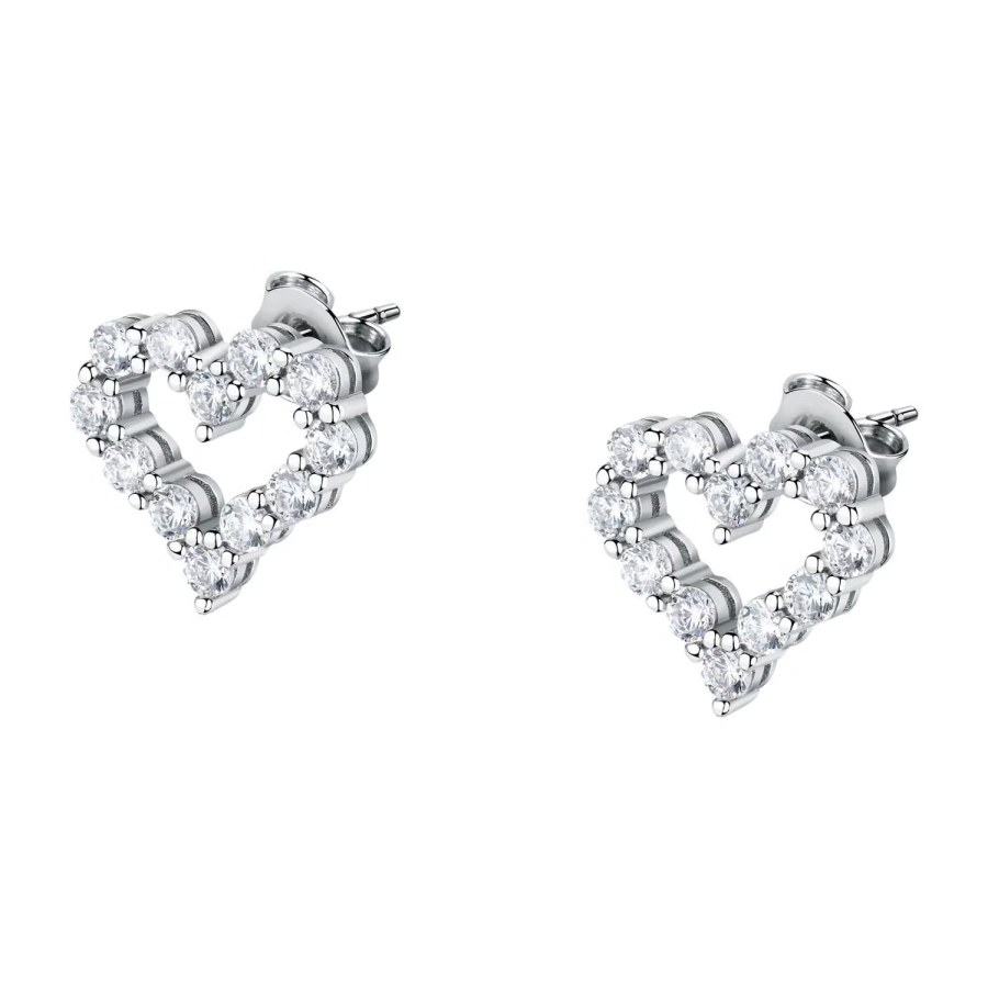 Morellato Romantické stříbrné náušnice ve tvaru srdcí Tesori SAIW130 - Náušnice Pecky