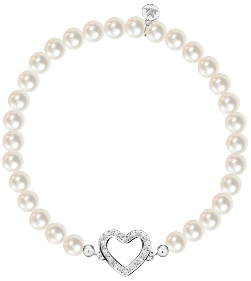 Morellato Romantický náramek z pravých perel Srdce Gioia SAER41 - Náramky Korálkové náramky