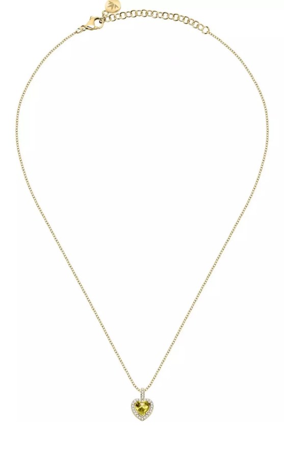 Morellato Romantický pozlacený náhrdelník se srdíčkem Tesori SAVB01 (řetízek, přívěsek) - Náhrdelníky