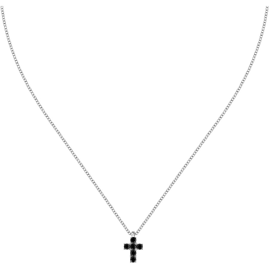 Morellato Stylový stříbrný náhrdelník Křížek se zirkony SATT13 - Náhrdelníky