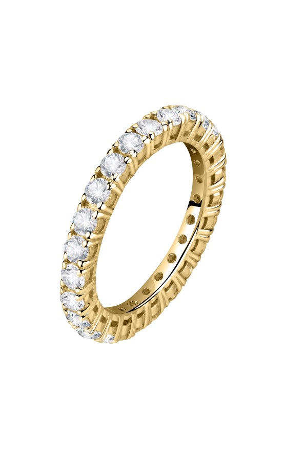 Morellato Třpytivý pozlacený prsten se zirkony Scintille SAQF171 54 mm - Prsteny Prsteny s kamínkem