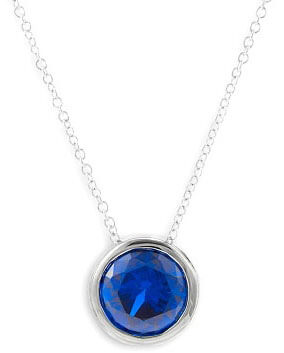 Modesi Stříbrný náhrdelník Dark Blue QJPY5039LW (řetízek, přívěsek) - Náhrdelníky