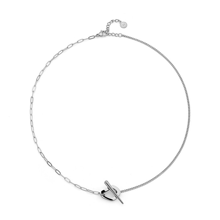 Oliver Weber Originální dámský ocelový náhrdelník Arista Crystal Blossoms 12320 - Náhrdelníky
