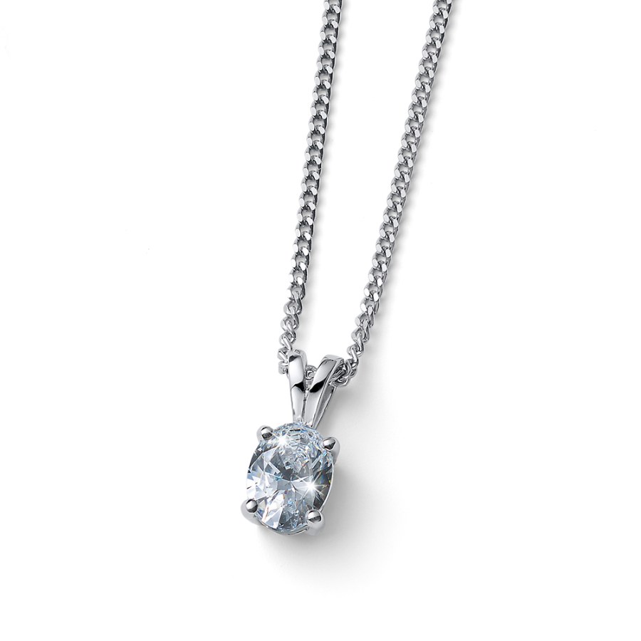 Oliver Weber Půvabný stříbrný náhrdelník Smooth 61186 WHI (řetízek, přívěsek) - Náhrdelníky