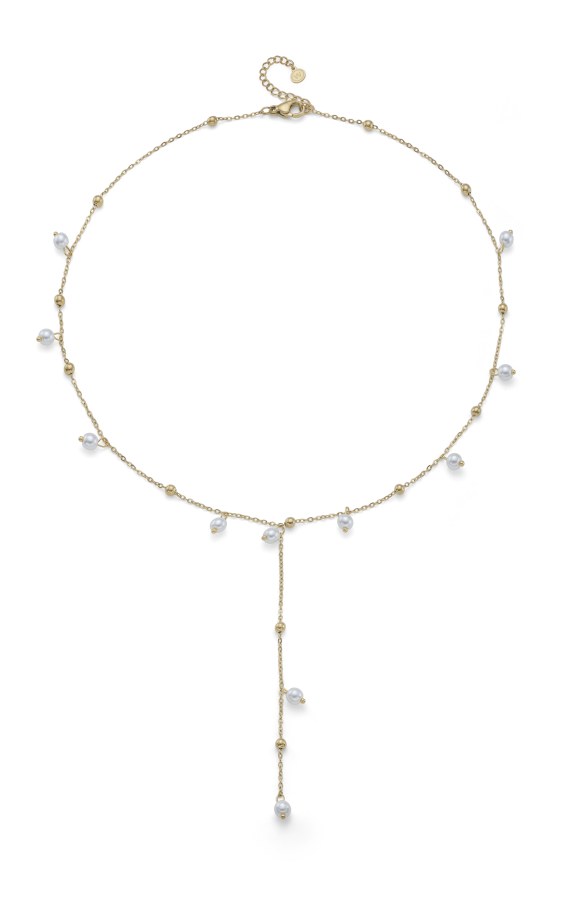 Oliver Weber Stylový pozlacený náhrdelník se syntetickými perlami 12311G - Náhrdelníky
