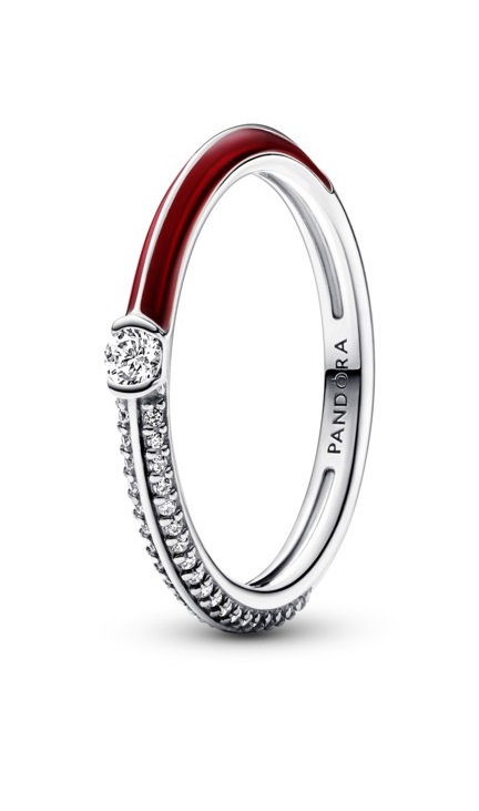 Pandora Moderní stříbrný prsten se zirkony Me 192528C01 50 mm - Prsteny Prsteny s kamínkem