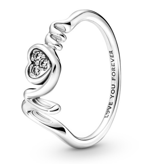 Pandora Okouzlující stříbrný prsten pro maminku 191149C01 54 mm - Prsteny Prsteny s kamínkem