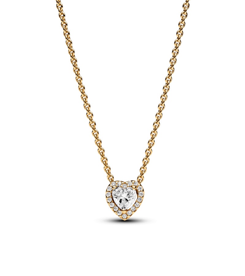 Pandora Pozlacený náhrdelník s třpytivým srdíčkem Timeless 368425C01-45 - Náhrdelníky