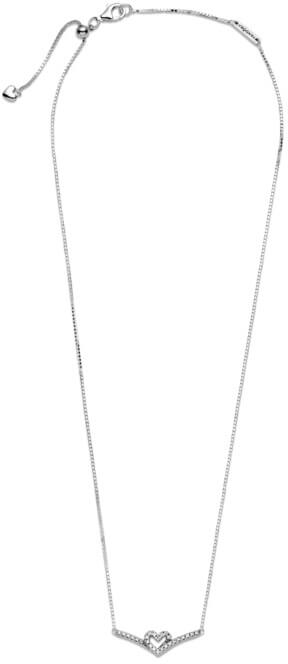 Pandora Romantický stříbrný náhrdelník pro ženy Wish 399273C01-45 - Náhrdelníky