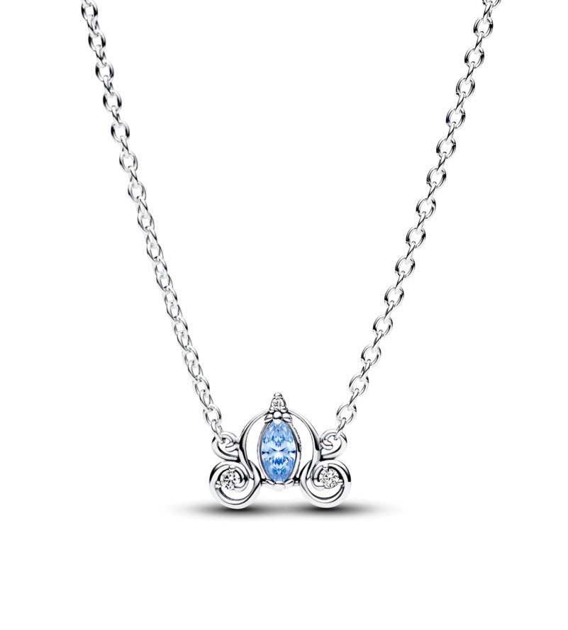 Pandora Stříbrný náhrdelník Popelčin kočár Disney 393057C01-45 - Náhrdelníky