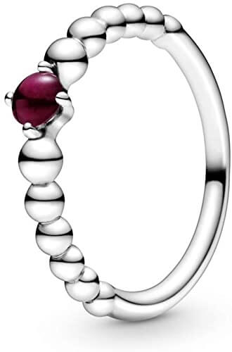 Pandora Stříbrný prsten pro ženy narozené v lednu 198867C08 56 mm - Prsteny Prsteny s kamínkem