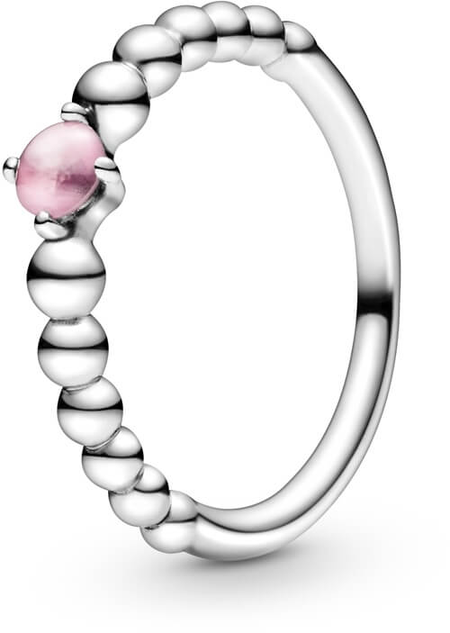 Pandora Stříbrný prsten pro ženy narozené v říjnu 198867C09 52 mm - Prsteny Prsteny s kamínkem