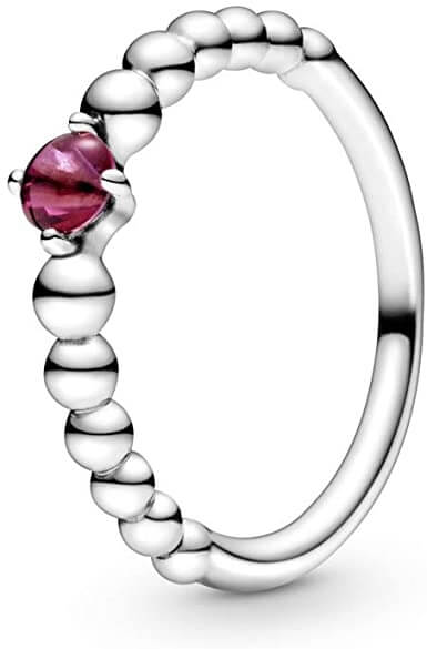 Pandora Stříbrný prsten pro ženy narozené v červenci 198867C02 52 mm - Prsteny Prsteny s kamínkem