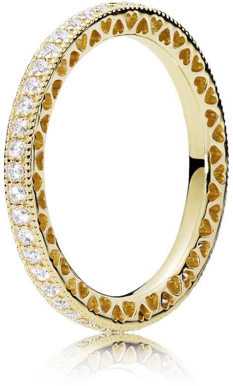Pandora Třpytivý pozlacený prsten Shine 168655C01 50 mm - Prsteny Prsteny s kamínkem