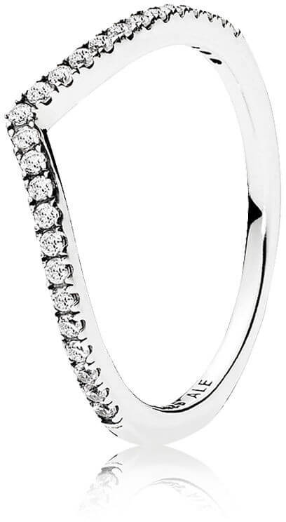 Pandora Třpytivý stříbrný prsten Timeless 196316CZ 52 mm - Prsteny Prsteny s kamínkem