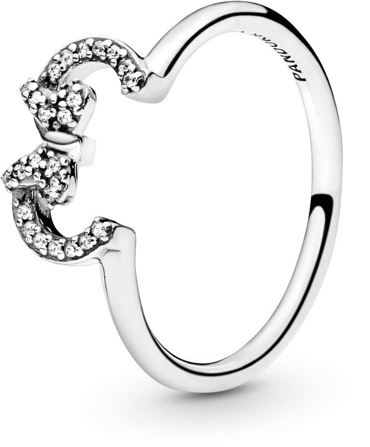 Pandora Třpytivý stříbrný prsten Minnie Disney 197509CZ 48 mm - Prsteny Prsteny s kamínkem