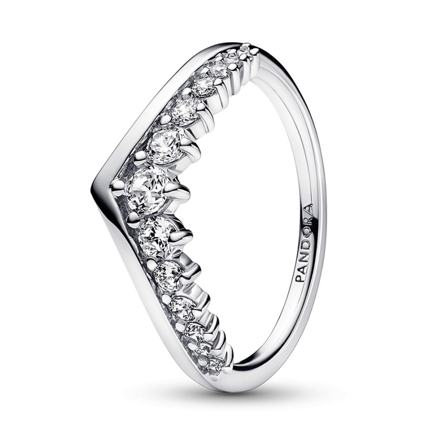 Pandora Třpytivý stříbrný prsten se zirkony Timeless 192320C01 52 mm - Prsteny Prsteny s kamínkem