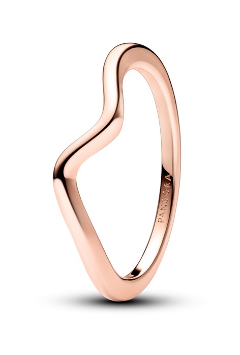 Pandora Vlnitý bronzový prsten Timeless Rose 183095C00 58 mm - Prsteny Prsteny bez kamínku