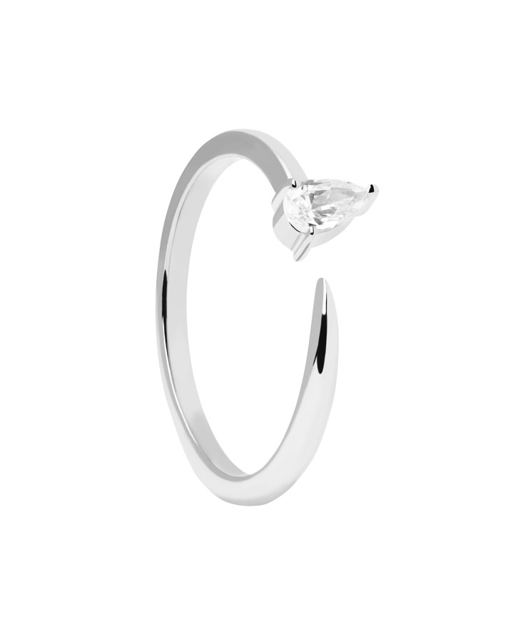 PDPAOLA Jemný stříbrný prsten se zirkony Twing Gold AN02-864 48 mm - Prsteny Prsteny s kamínkem