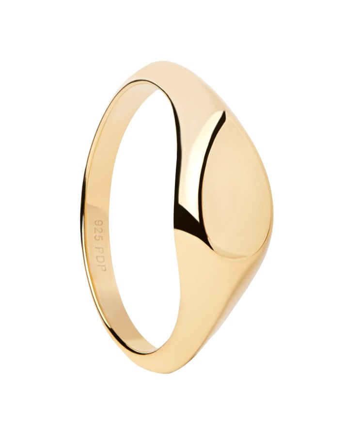 PDPAOLA Nadčasový pozlacený prsten Devi Vanilla AN01-A53 48 mm - Prsteny Prsteny bez kamínku