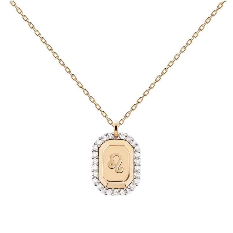 PDPAOLA Originální pozlacený náhrdelník Lev LEO CO01-572-U (řetízek, přívěsek) - Náhrdelníky