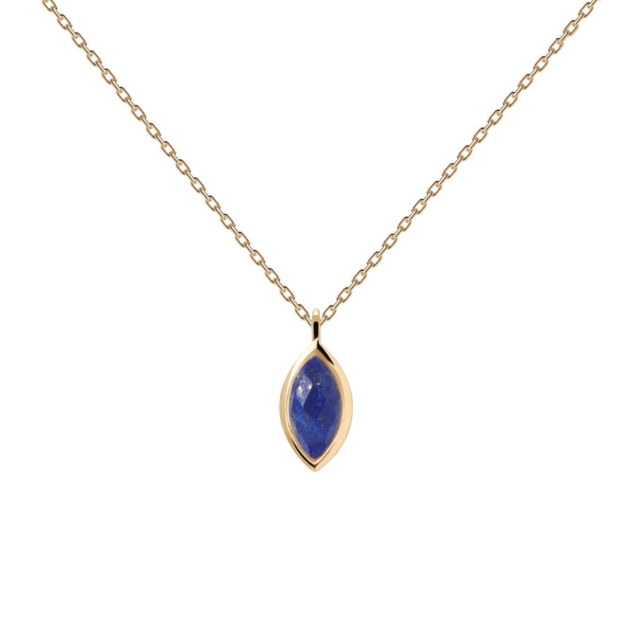 PDPAOLA Pozlacený náhrdelník Lapis Lazuli Nomad Vanilla CO01-680-U - Náhrdelníky