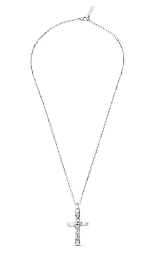 Police Nadčasový ocelový náhrdelník s křížkem Crossed PEAGN0032402