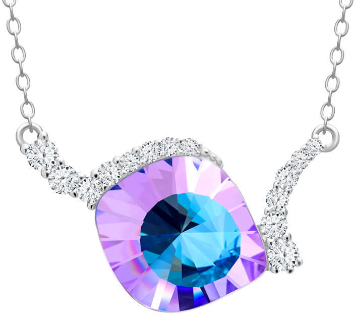 Preciosa Jedinečný stříbrný náhrdelník Pavo Vitrail Light 6118 43 - Náhrdelníky