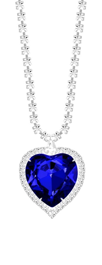 Preciosa Moderní náhrdelník Modré srdce s českým křišťálem 2025 68 - Náhrdelníky