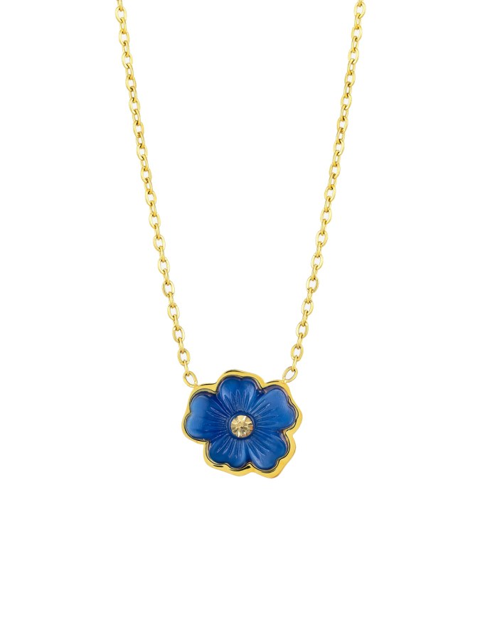 Preciosa Něžný pozlacený náhrdelník s květinou Verona 7453Y58