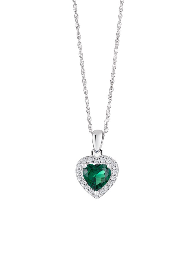 Preciosa Něžný stříbrný náhrdelník se srdíčkem Velvet Heart 5370 66 - Náhrdelníky