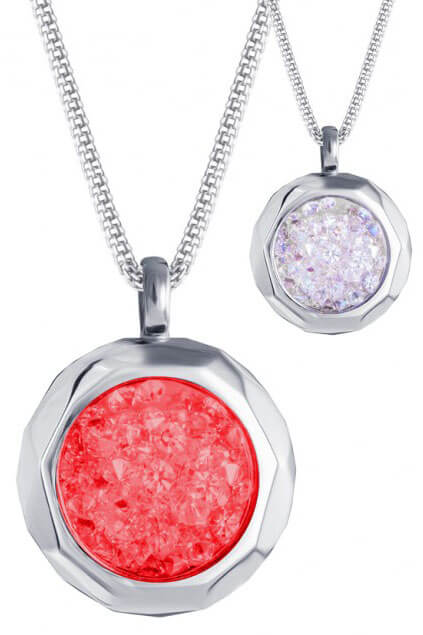 Preciosa Ocelový náhrdelník s krystaly Duo Colour 7313 63 - Náhrdelníky