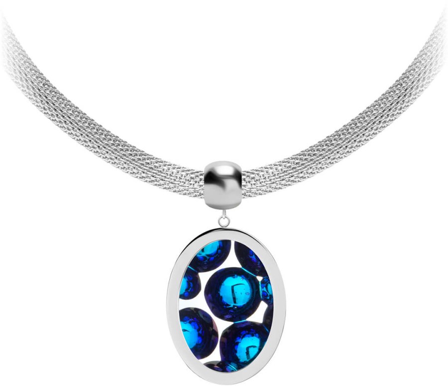 Preciosa Ocelový náhrdelník s třpytivým přívěskem Idared 7360 46 - Náhrdelníky