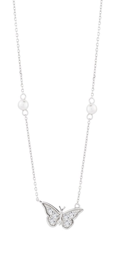 Preciosa Půvabný stříbrný náhrdelník s kubickou zirkonií a říčními perlami Metamorph 5360 00 - Náhrdelníky