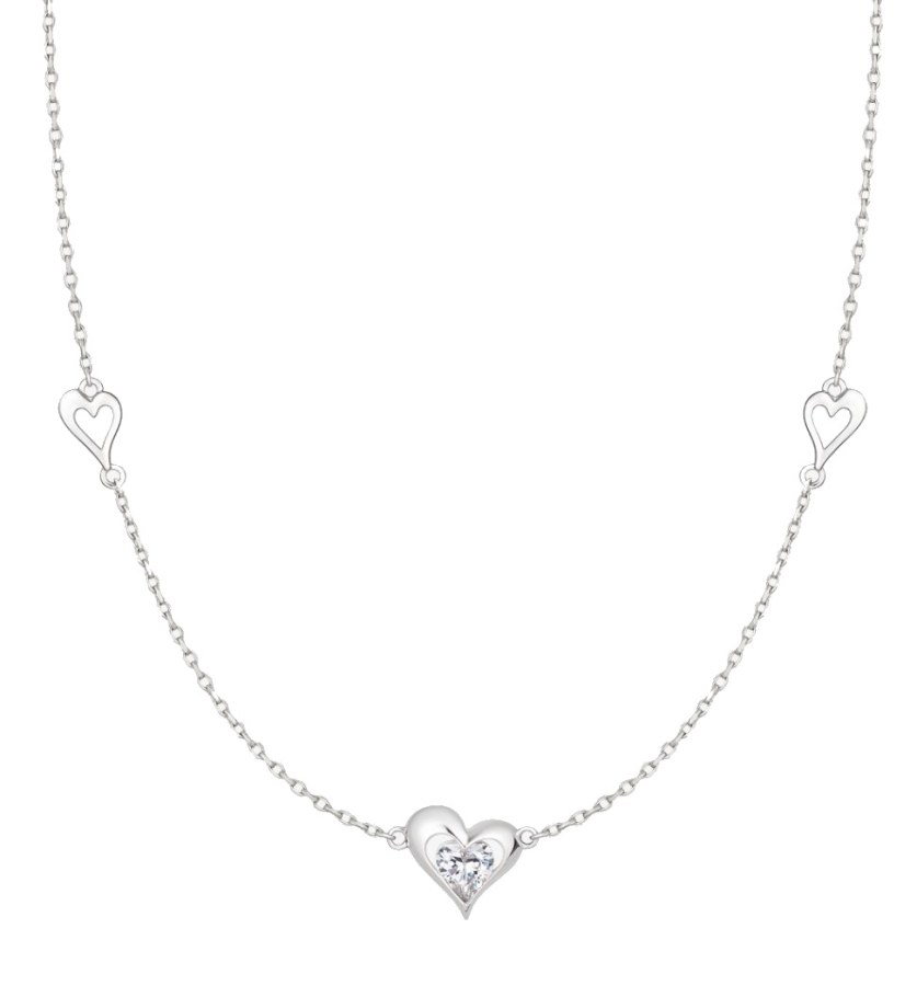 Preciosa Romantický stříbrný náhrdelník Clarity s kubickou zirkonií Preciosa 5386 00 - Náhrdelníky