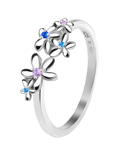 Preciosa Slušivý stříbrný prsten Fresh s kubickou zirkonií Preciosa Viva 5348 70 M (53 - 55 mm) - Prsteny Prsteny s kamínkem