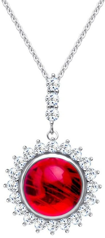 Preciosa Stříbrný náhrdelník Camellia 6106 63 (řetízek, přívěsek) - Náhrdelníky