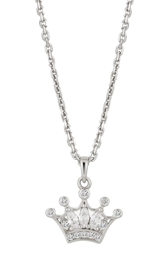 Preciosa Stříbrný náhrdelník Korunka s kubickou zirkonií Vienna 5378 00 - Náhrdelníky