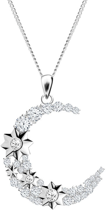 Preciosa Stříbrný náhrdelník Měsíc Orion 5248 00 (řetízek, přívěsek) - Náhrdelníky
