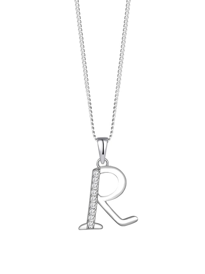 Preciosa Stříbrný náhrdelník písmeno "R" 5380 00R (řetízek, přívěsek) - Přívěsky a korálky