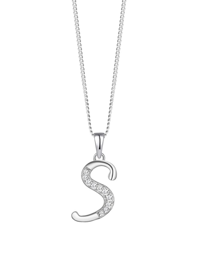 Preciosa Stříbrný náhrdelník písmeno "S" 5380 00S (řetízek, přívěsek) - Přívěsky a korálky