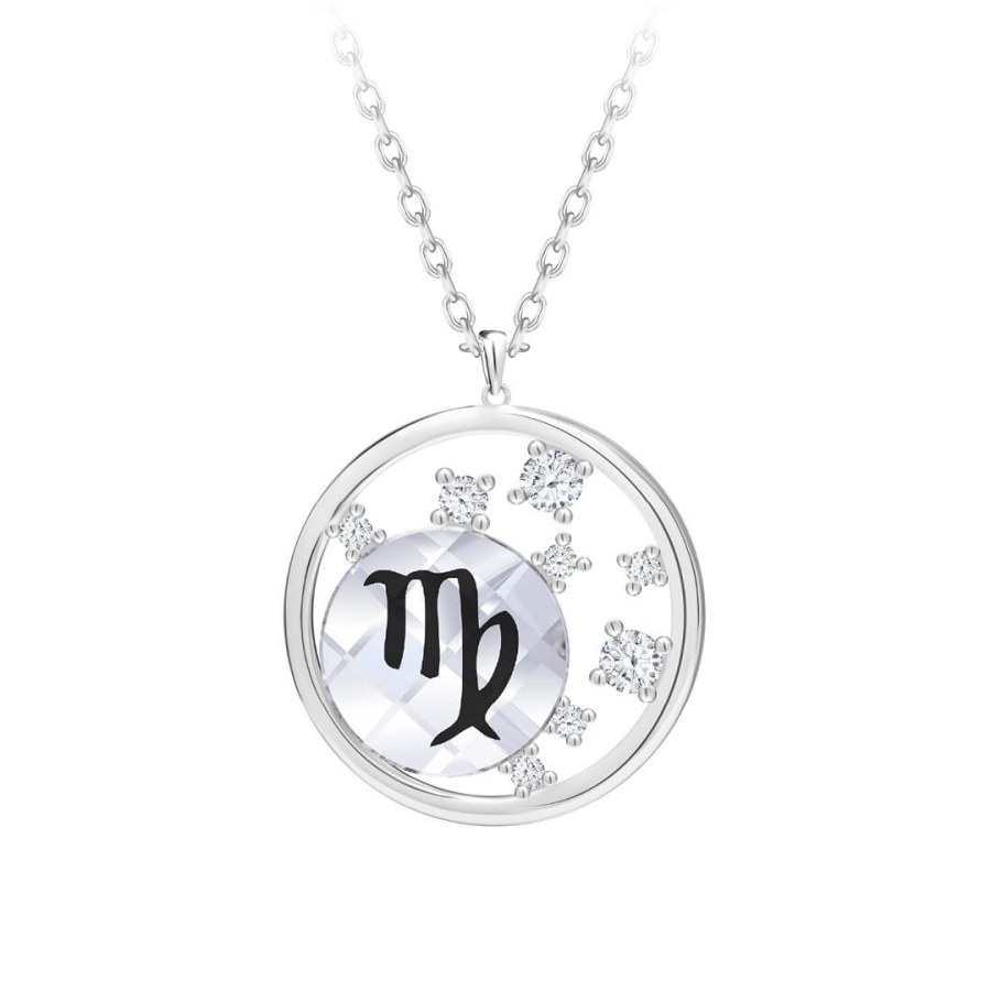 Preciosa Stříbrný náhrdelník s českým křišťálem Panna Sparkling Zodiac 6150 89 (řetízek, přívěsek) - Náhrdelníky