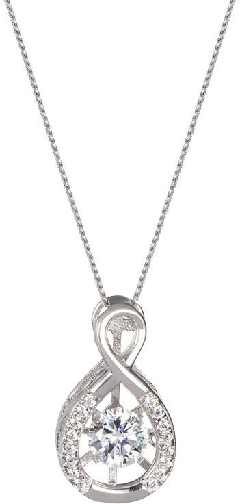 Preciosa Stříbrný náhrdelník s krystaly Precision 5186 00 (řetízek, přívěsek) - Náhrdelníky