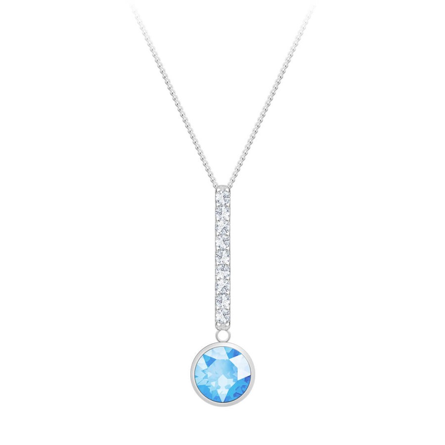 Preciosa Stříbrný náhrdelník s kubickou zirkonií Lucea 5296 67 (řetízek, přívěsek)