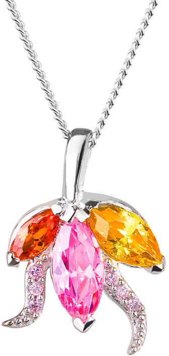 Preciosa Stříbrný náhrdelník s třpytivým přívěskem Delicate 5067 69 - Náhrdelníky